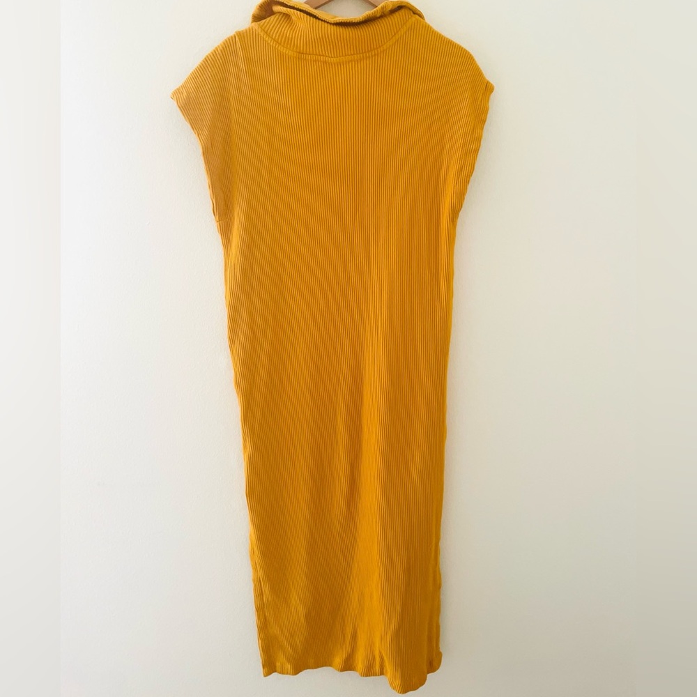 Free People FP Beach Ryan Golden Ribbed Midi Summer Dress - Picture 4 of 6
